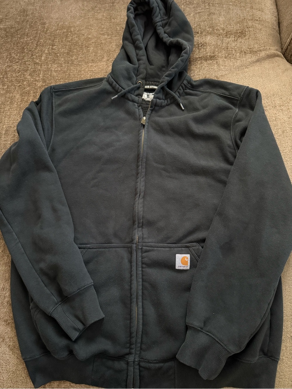 Carhartt Rain Defender Black Full Zip Up Hoodie